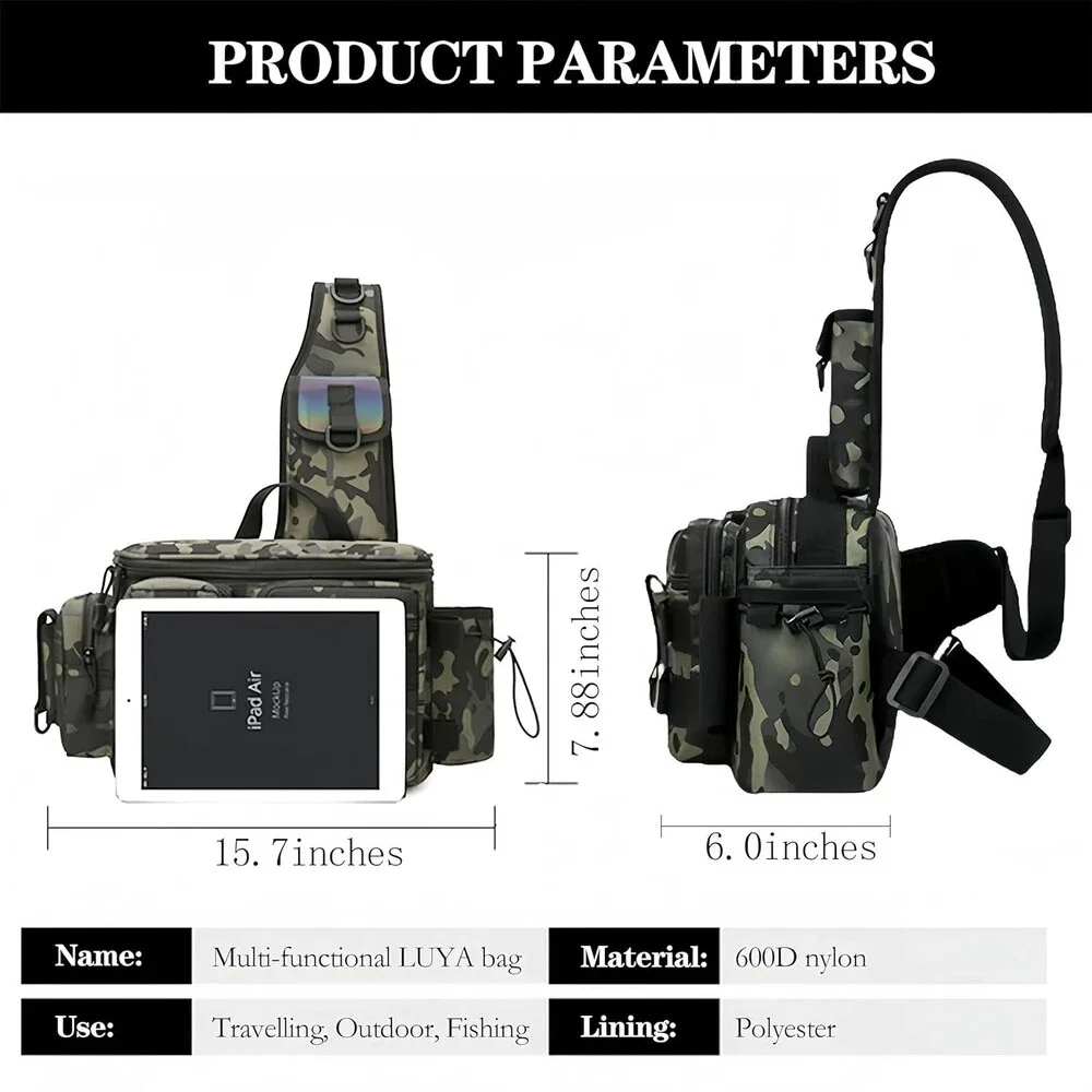 Sling Lure Fishing Tackle Bag Shoulder Pack Case Tackle Waist Fanny Bag